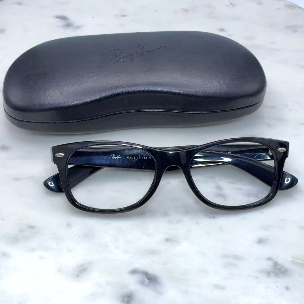 Ray-Ban RB2132 New Wayfarer 901 Black Eyeglass Frames 52-18-145 Italy NO Lenses